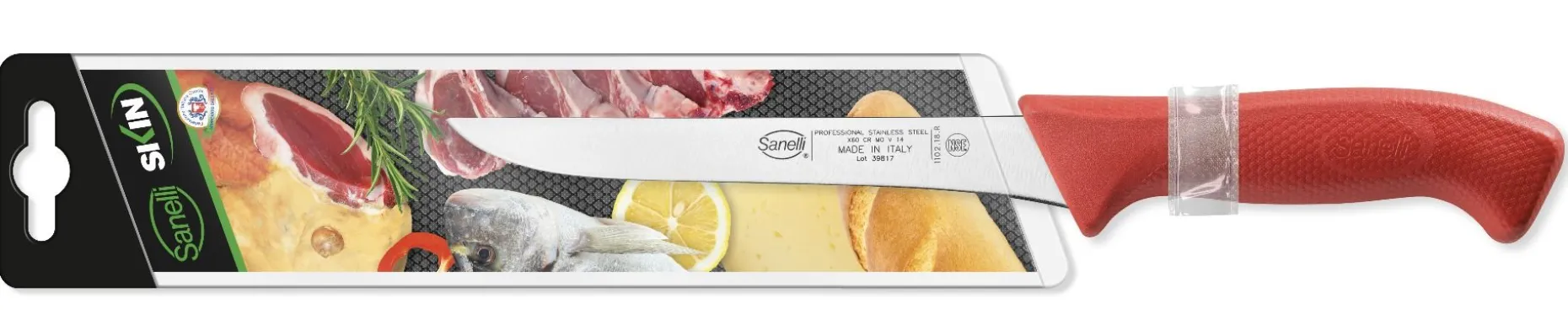 COLTELLO DISOSSO CM.18 ROSSO