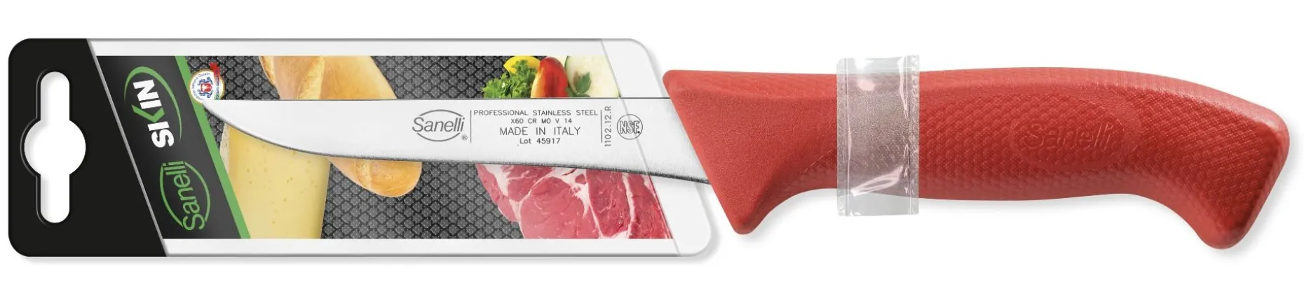 COLTELLO DISOSSO CM.12 ROSSO