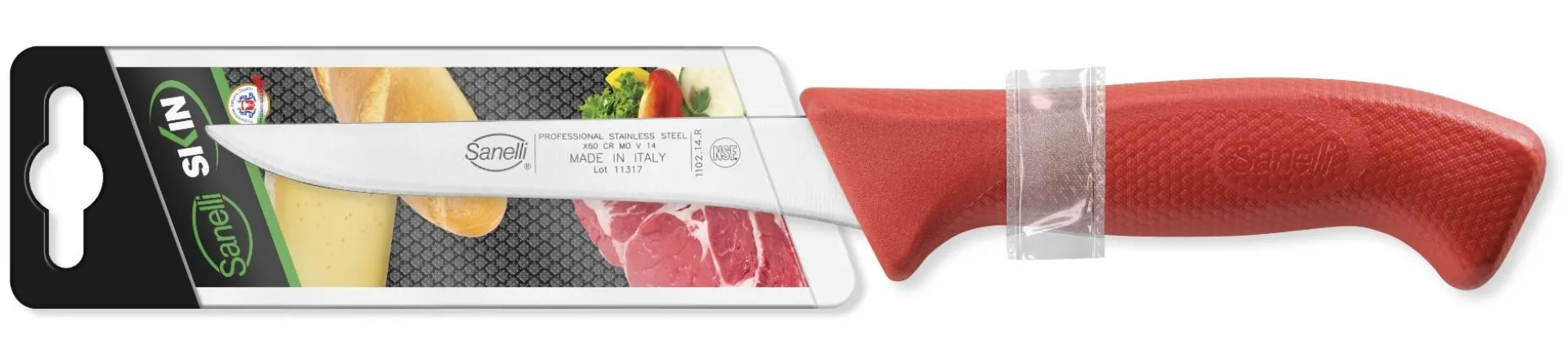 COLTELLO DISOSSO CM.14 ROSSO