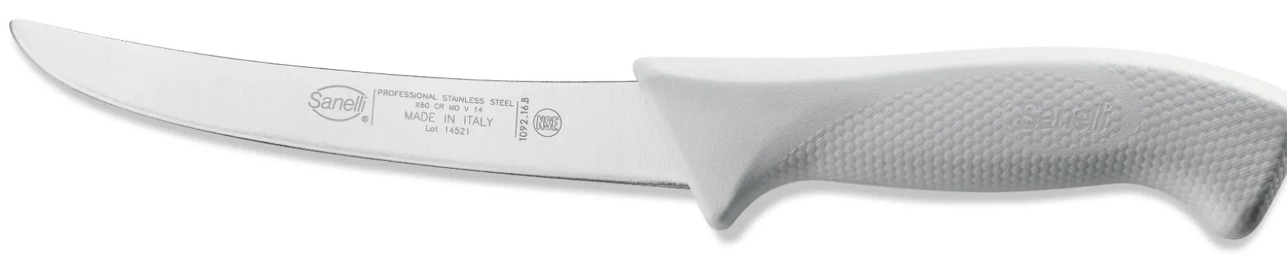 COLTELLO DISOSSO CURVO CM.16 BIANCO