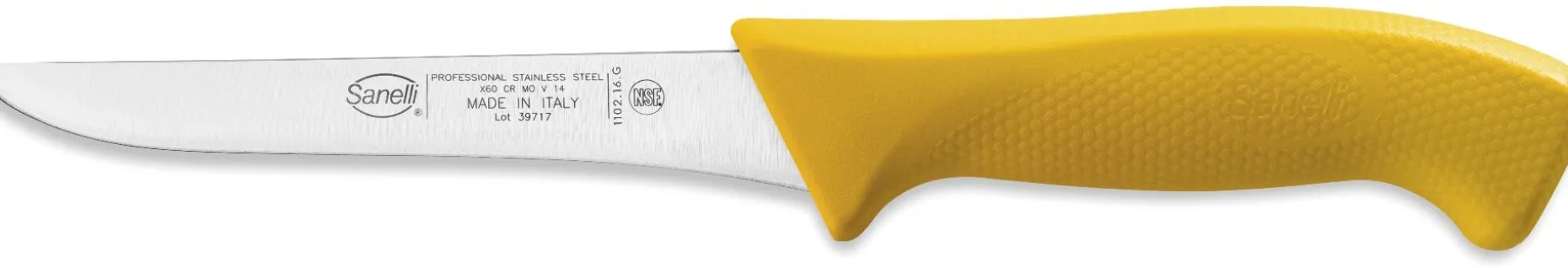 COLTELLO DISOSSO PUNTA ARROTONDATA CM.16 GIALLO