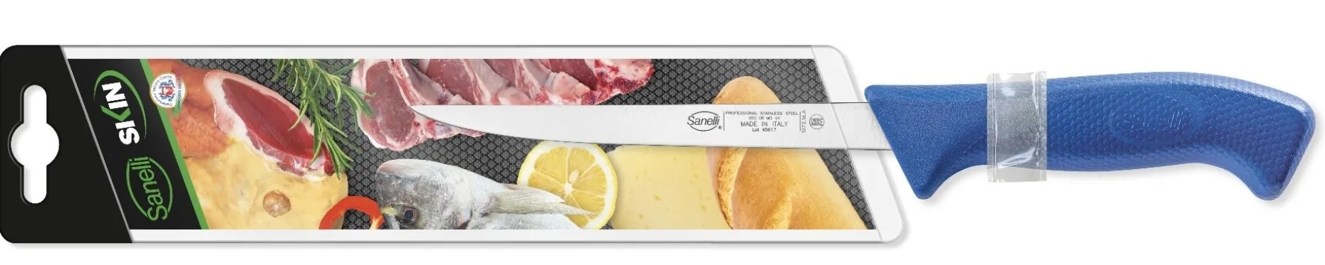 COLTELLO FILETTARE PESCE CM.16 AZZURRO