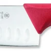 COLTELLO SANTOKU OLIVATO ROSSO CM.16