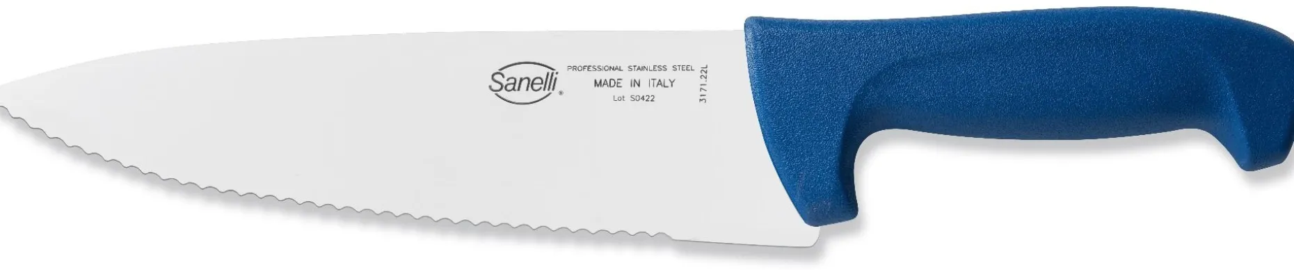 COLTELLO TRINCIANTE SEGHETTATO CM.22