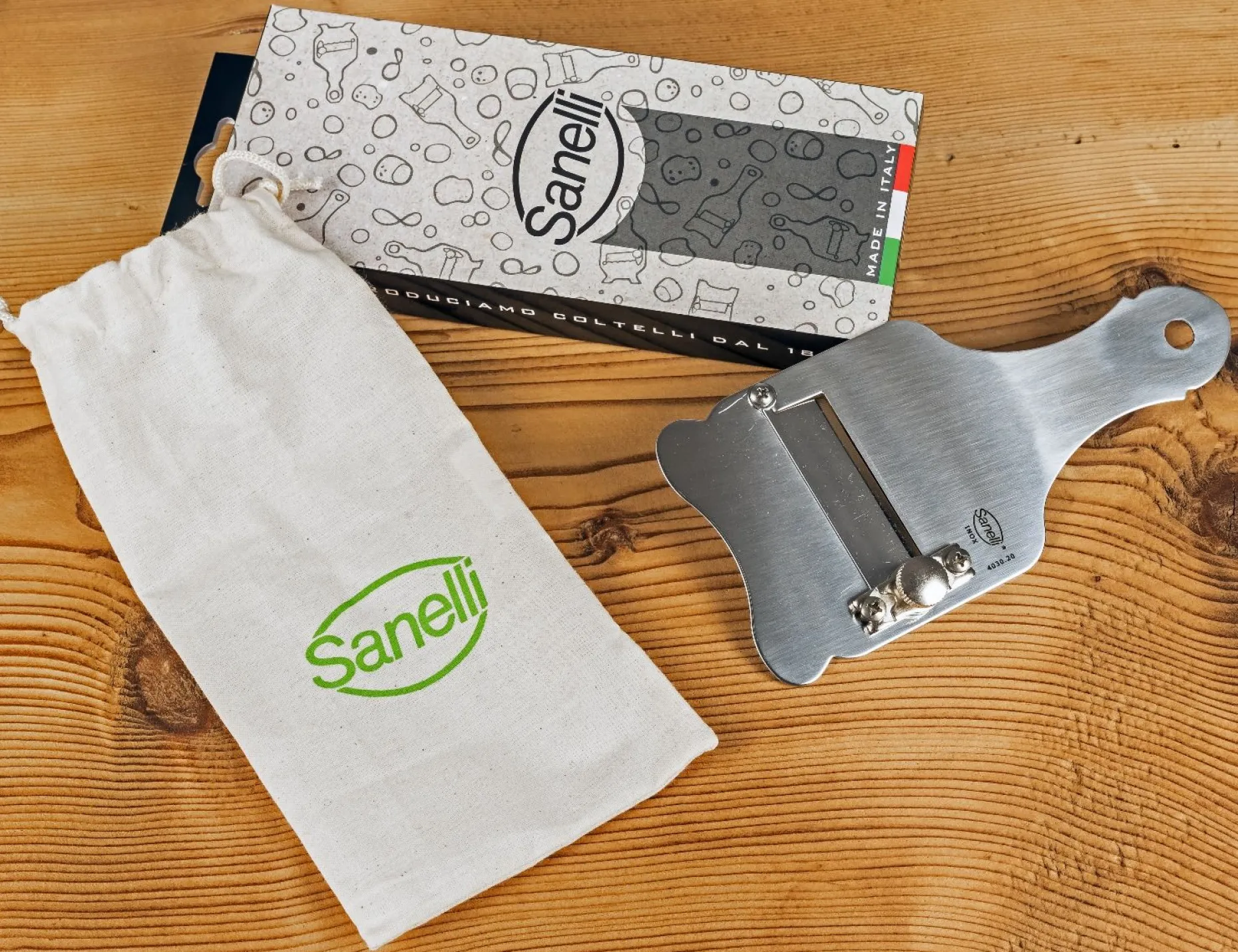 TAGLIATARTUFI INOX CM.20 LAMA SEGHETTATA