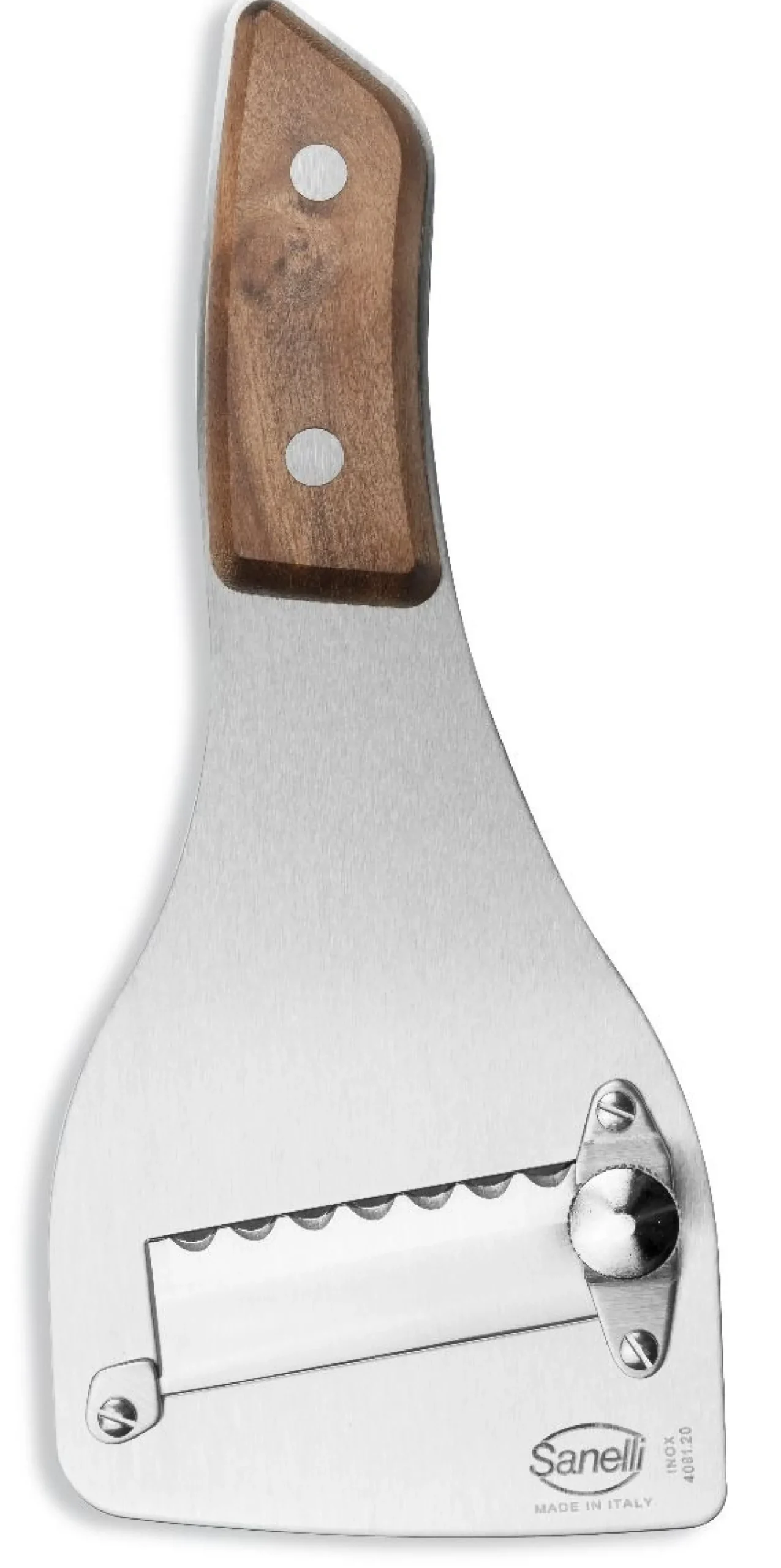 TAGLIATARTUFI SAN-SLICE INOX MANICO LEGNO LAMA SEGHETTATA